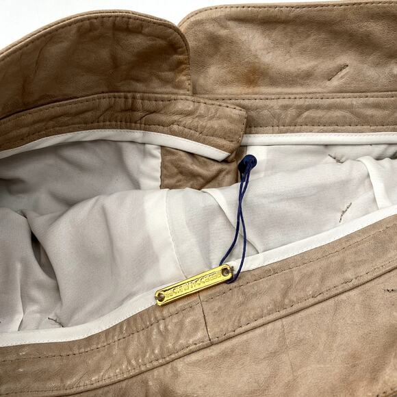 Rebecca Minkoff tan leather lace up moto shorts - Picture 6 of 8